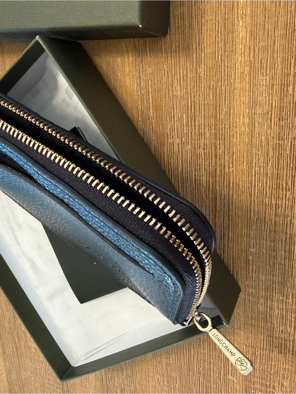 LONGCHAMP LE FOULONNÉ CARD HOLDER Black - Leather
